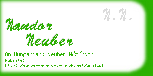 nandor neuber business card